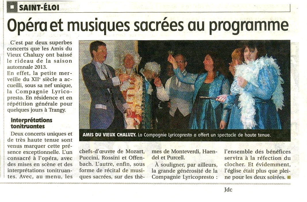 article du Journal du centre